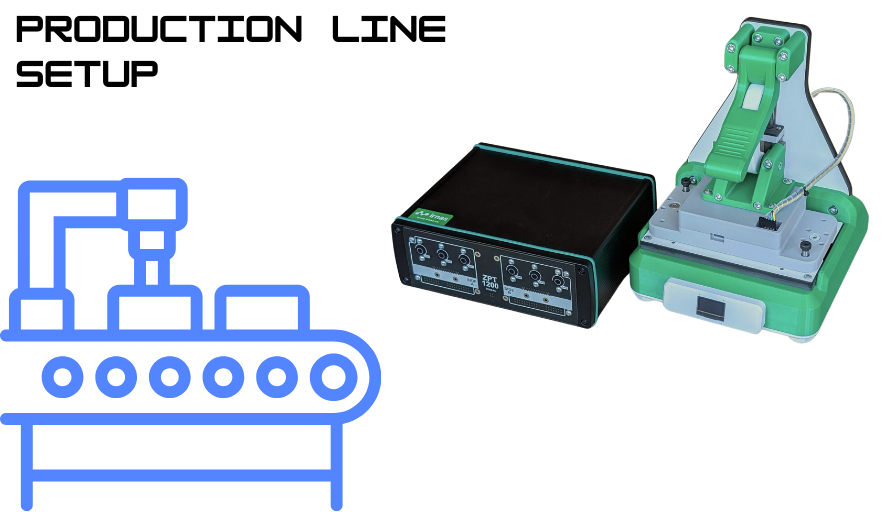 ZPT automated electronics testing system in production.